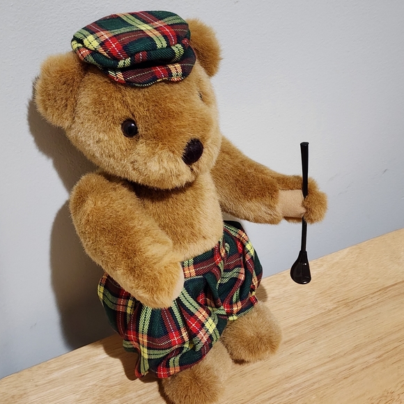 Vintage Poseable Teddy Bear With Golf Club, Golf Pants & Hat. - Picture 2 of 12